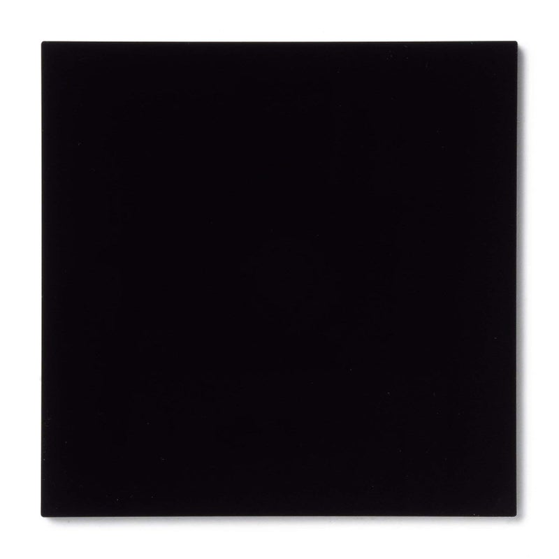 2FY2SW Rock Hard Plastics - 12" x 12" Black Acrylic Sheet Lucite Plexiglass (Actual Size 11.875" x 11.875" - .118" (1/8") - Image 1